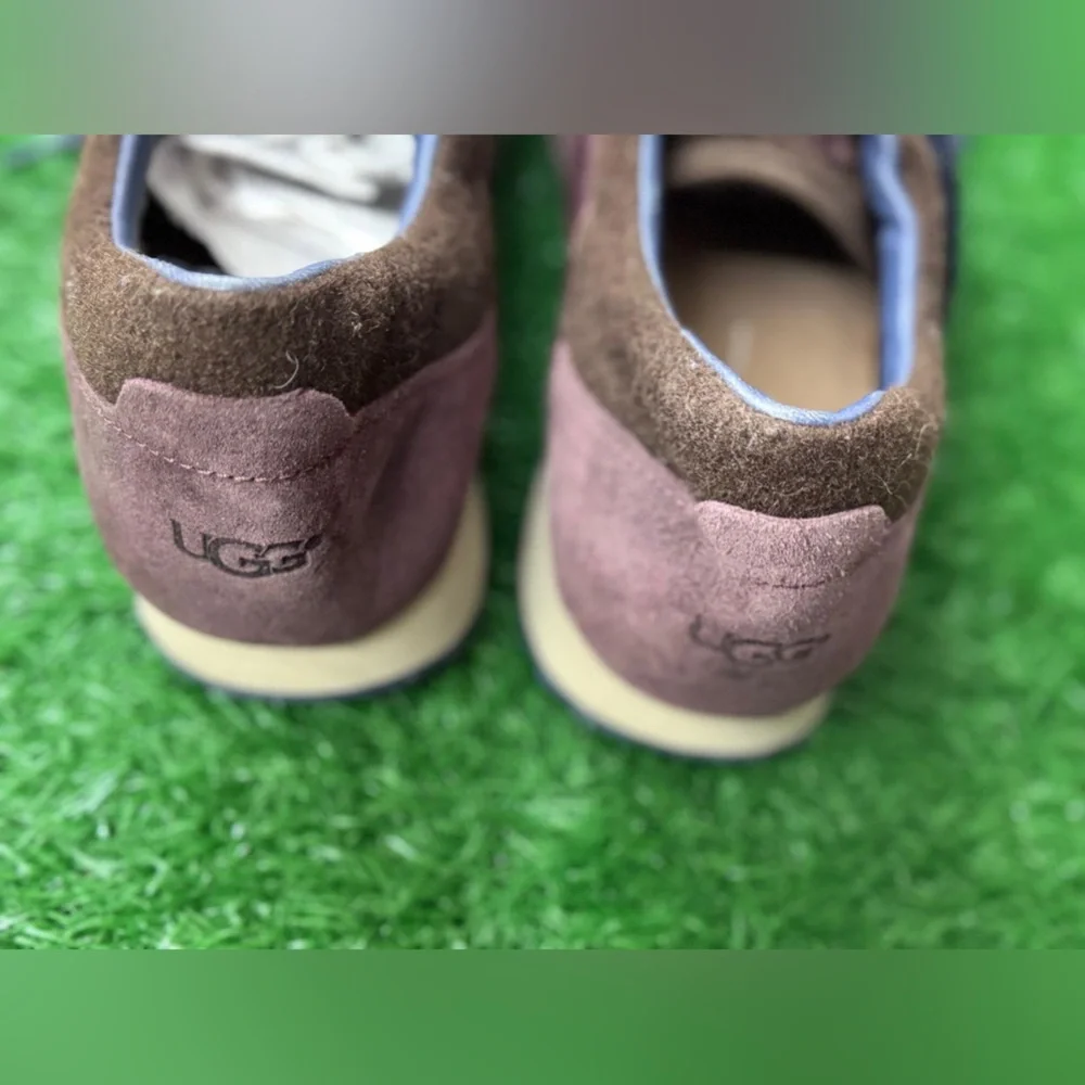 Men's Burgundy Sneakers with Blue Laces UGG Trigo‎ Trainer 1017310 Size 12